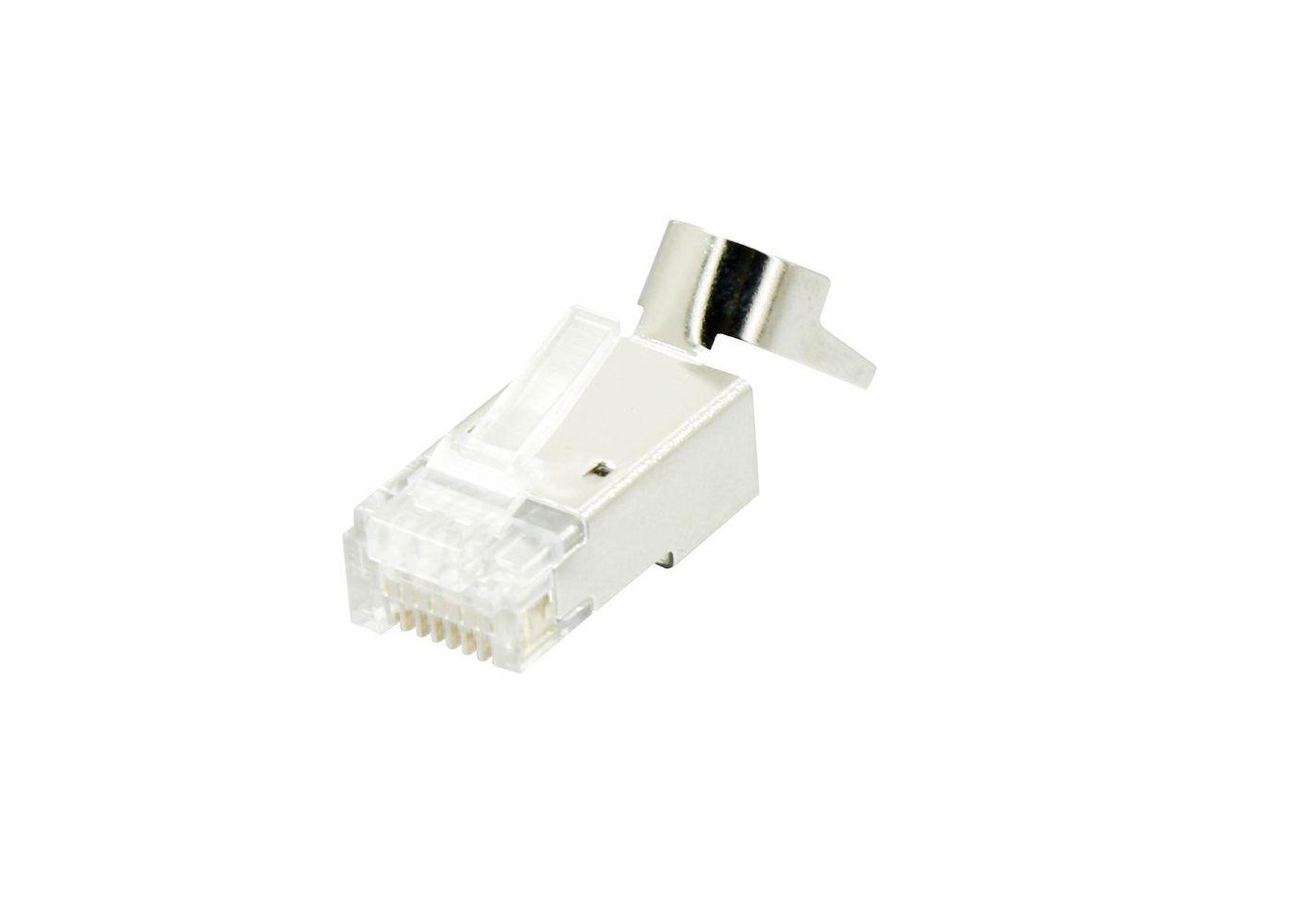 Microconnect KON513-10 cavo di collegamento RJ45 Argento (Modular Plug CAT7 Plug 8P8C - FTP Shielded, 10pcs in one bag - with I