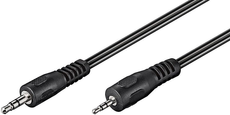 Microconnect AUD3525LL2 cavo audio 2 m 3.5mm 2.5mm Nero (Minijack Cable 2 meter - Audio AUX adapter Cable 3.5 - mm to 2.5 mm st