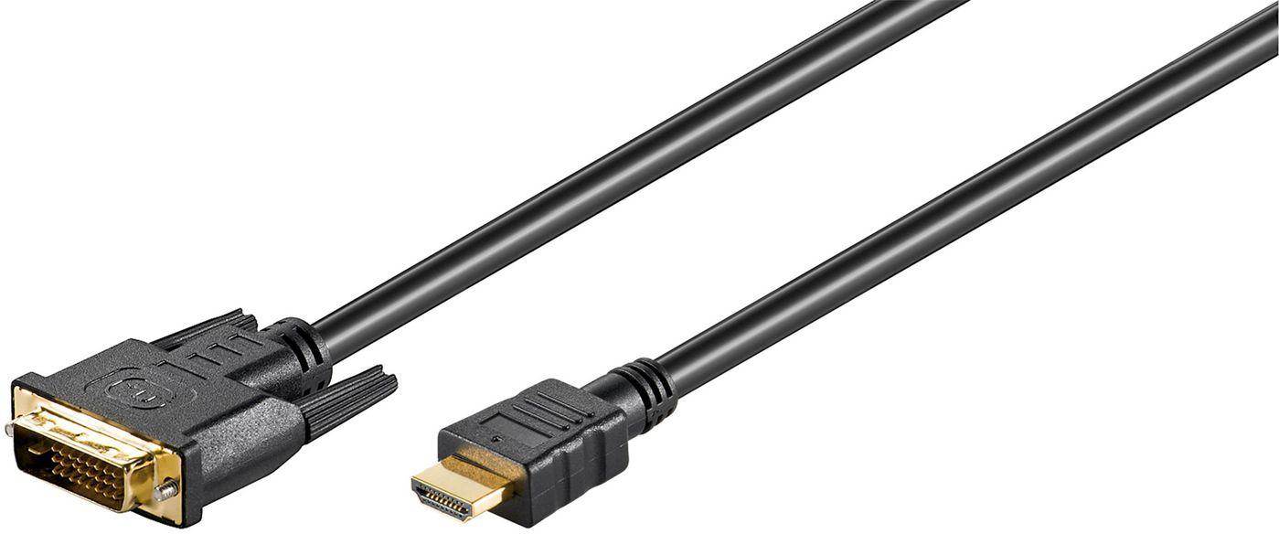 Microconnect HDM1924110 cavo e adattatore video 10 m DVI-D HDMI tipo A [Standard] Nero (HDMI 19 - DVI-D M-M Cable 10m - HDMI Ty