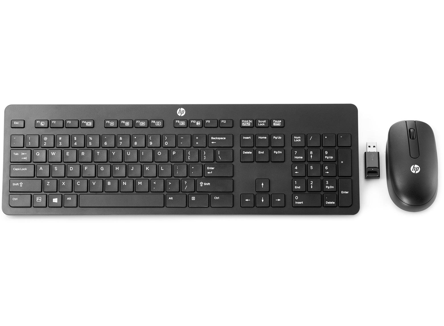 HP Wireless (France) tastiera Mouse incluso RF Wireless AZERTY Francese Nero