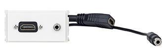 Vivolink WI221276 presa energia HDMI + 3.5mm Bianco (Outlet Panel HDMI + AUD - . - Warranty: 12M)