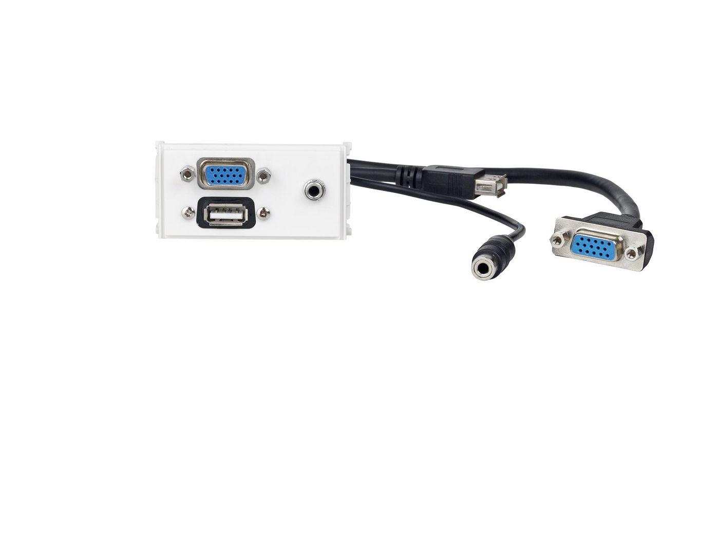 Outlet Panel VGA/ 3,5mm/USB2.0