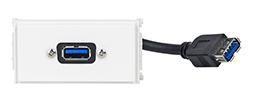 Vivolink WI221279 presa energia USB Bianco (Outlet Panel USB 3.0 [A-A] - .)