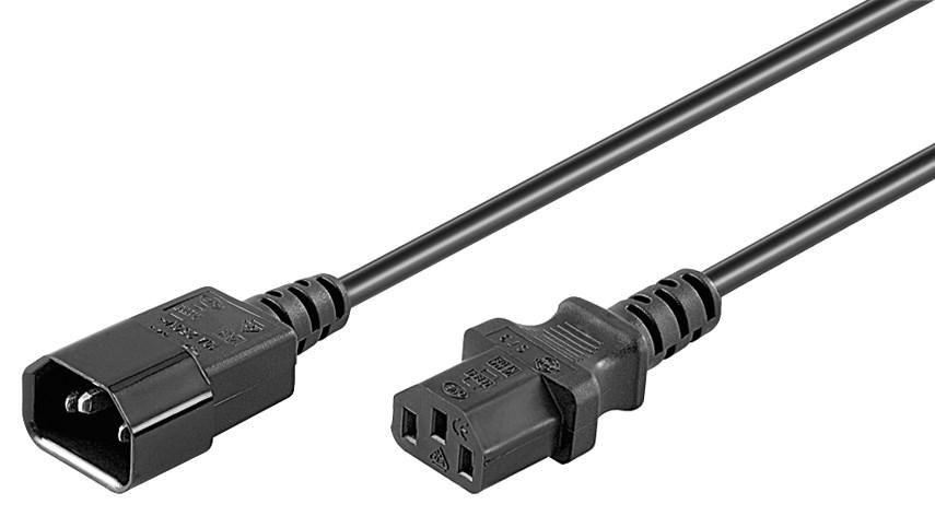 Microconnect PE040612 cavo di alimentazione Nero 1,2 m Accoppiatore C13 Accoppiatore C14 (Power Cord C13-C14 1.2m Black - Exten