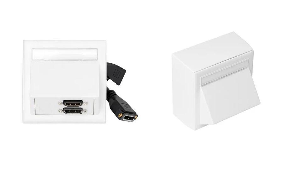 Vivolink WI221292 presa energia HDMI + DisplayPort + 3.5mm Bianco (Wall box HDMI, DisplayPort - inc Thorsmann wall box . - Warr