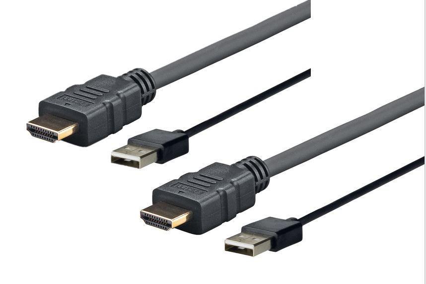 Vivolink PROHDMIUSB1 cavo e adattatore video 1 m HDMI USB tipo A Nero (PRO HDMI AND USB 2.0 - . - Warranty: 1188M)