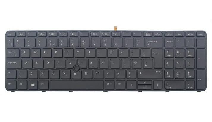 HP 650 G2/G3 Keyboard Backlit with P/S (SWE/FI)