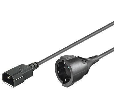 Microconnect PE130200 cavo di alimentazione Nero 2 m Accoppiatore C14 (Power Cord C14 -Schuko M-F 2m - 2m. 3Gx1MM2, 10/16A 250V