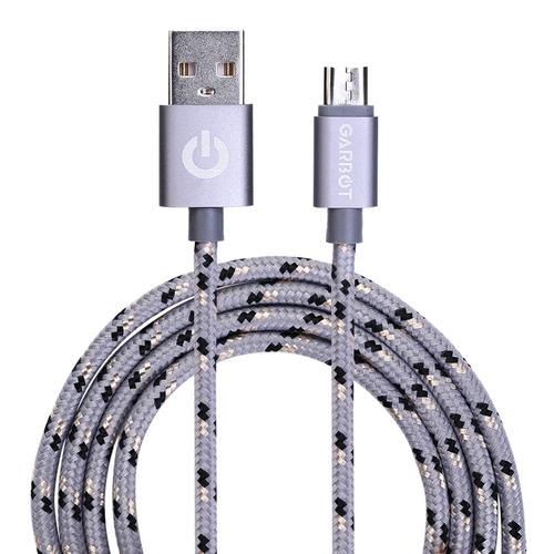 Garbot C-05-10195 cavo USB 1 m USB A Micro-USB B Argento (Grab&Go 1m Braided Micro-USB - Cable Silver - Warranty: 12M)