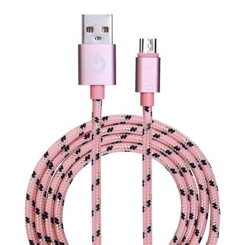 Garbot C-05-10196 cavo USB 1 m USB A Micro-USB B Rosa (Grab&Go 1m Braided Micro-USB - Cable Pink - Warranty: 12M)