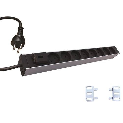 Garbot 24155020 unità di distribuzione dell'energia (PDU) 8 presa(e) AC 0U/1U Alluminio, Nero