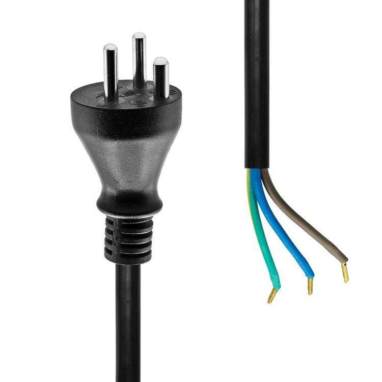 ProXtend PC-KOE-003-M cavo di alimentazione Nero 3 m Spina di alimentazione di tipo K (Power Cord Denmark to Open - End 3M Blac