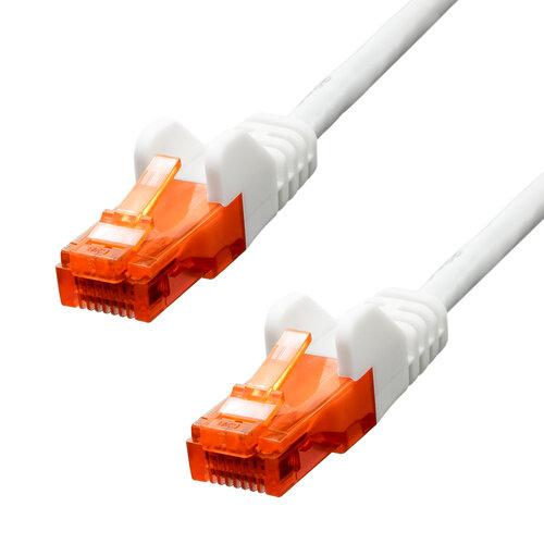 ProXtend V-6UTP-0025W cavo di rete Bianco 0,25 m Cat6 U/UTP [UTP] (CAT6 U/UTP CCA PVC Ethernet - Cable White 25cm - Warranty: 3