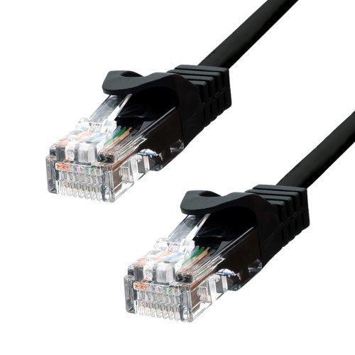 ProXtend 5UTP-003B cavo di rete Nero 0,3 m Cat5e U/UTP [UTP] (CAT5e U/UTP CU PVC Ethernet - Cable Black 30cm - Warranty: 360M)