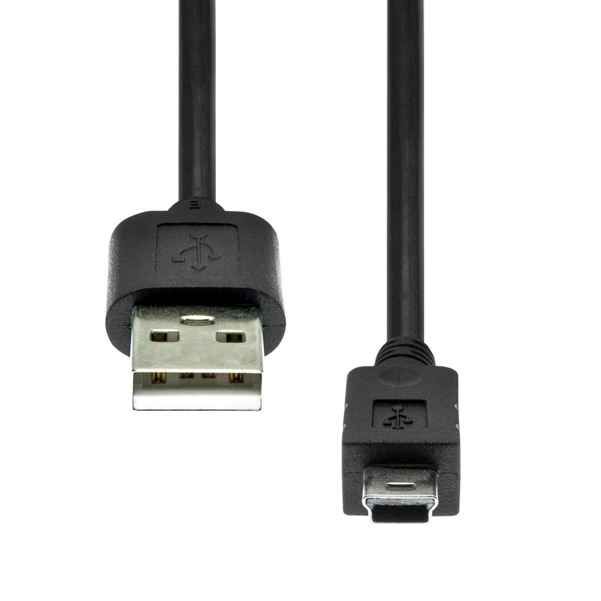 USB 2.0 A to Mini B 5P M/M - Black 0.5M - Warranty: 360M