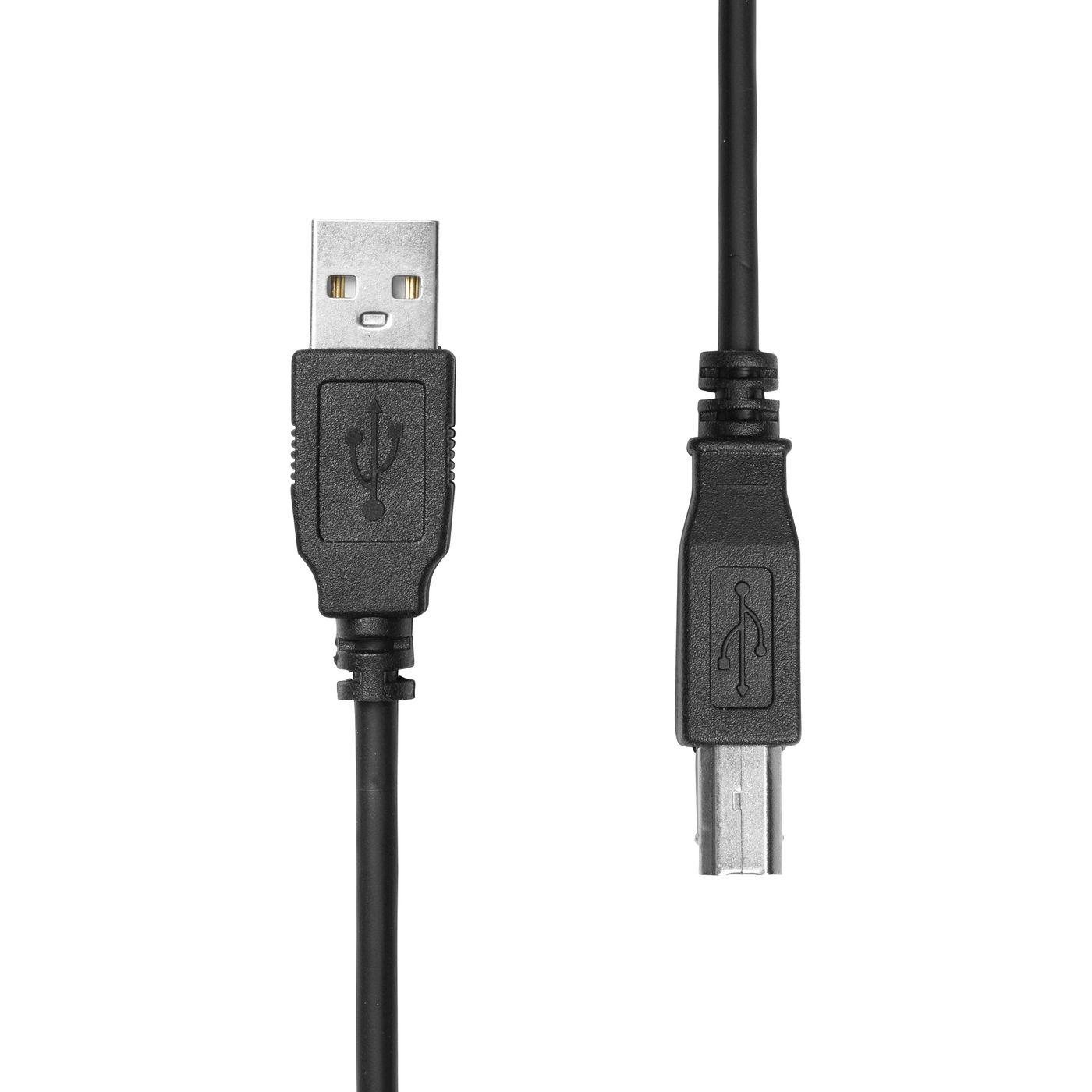 USB 2.0 Cable A to B M/M - Black 0.5M - Warranty: 360M