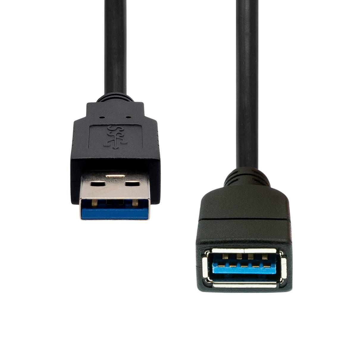 USB 3.2 Gen1 Extension Cable - Black 2M - Warranty: 360M