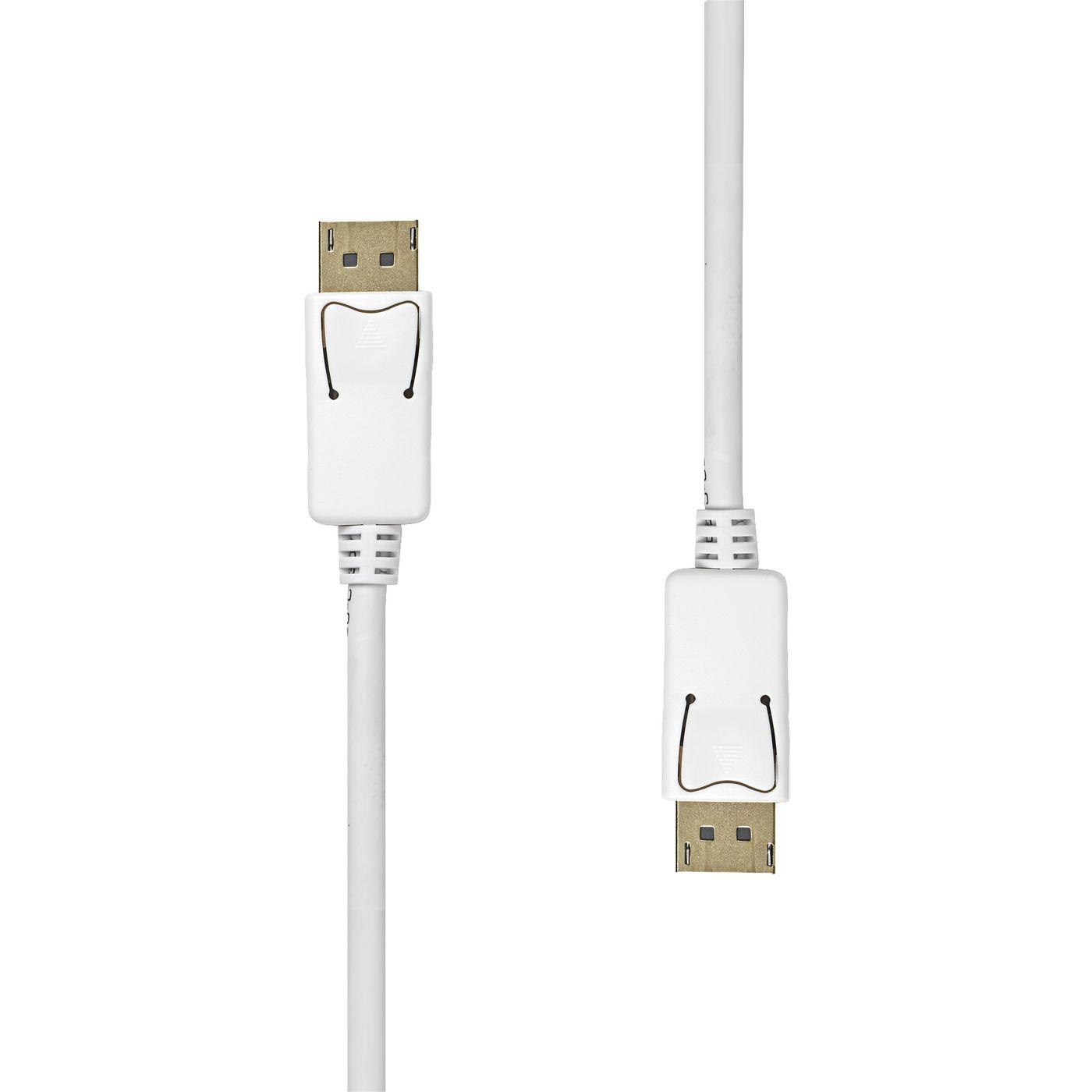 DisplayPort Cable 1.2 1M White - Warranty: 360M