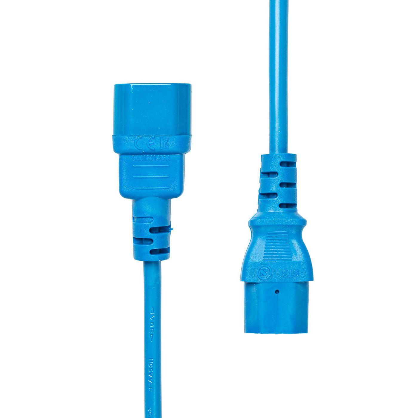 Power Extension Cord C13 to - C14 1M Blue - Warranty: 360M