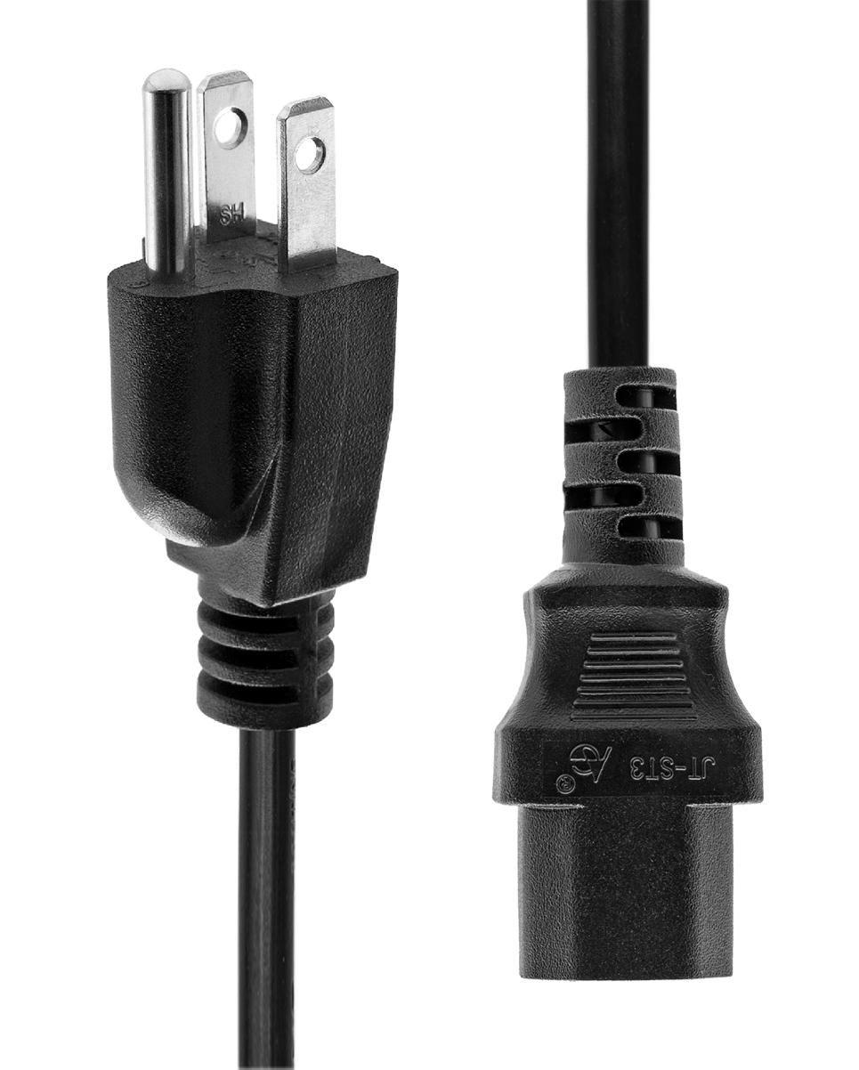 Power Cord US to C13 1M Black - Warranty: 360M