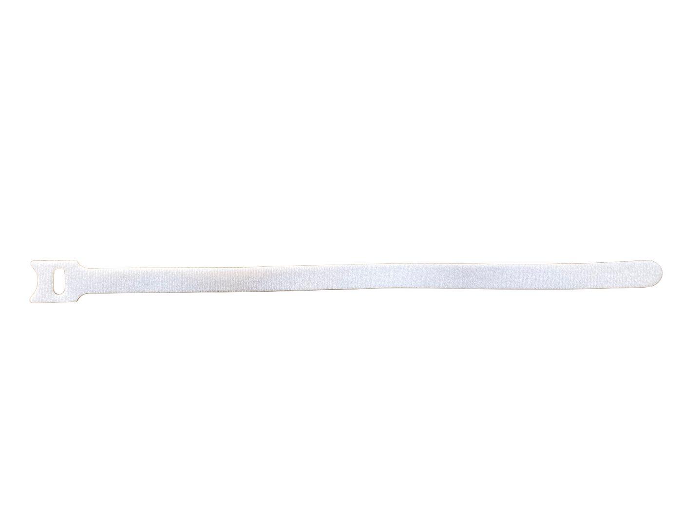 Hook and Loop Tie 20cm x 12mm - White 10pcs - Warranty: 36M