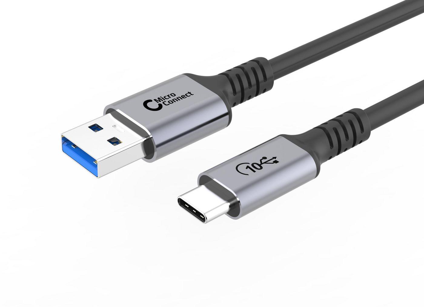 Microconnect USB3.2AC1 cavo USB USB 3.2 Gen 2 [3.1 Gen 2] 1 m USB C USB A Nero (Premium USB-C to USB-A cable - 1m, 10Gbps, 60W