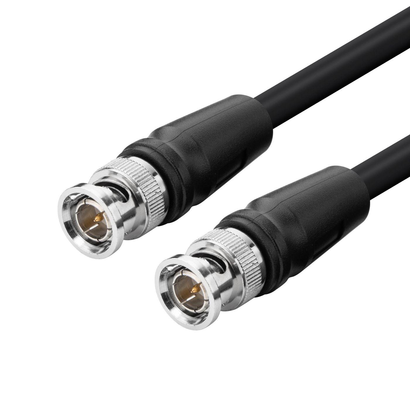 Microconnect BNC-HDSDI-1M cavo coassiale RG-6 Nero (12G-SDI BNC cable 1m - Warranty: 300M)