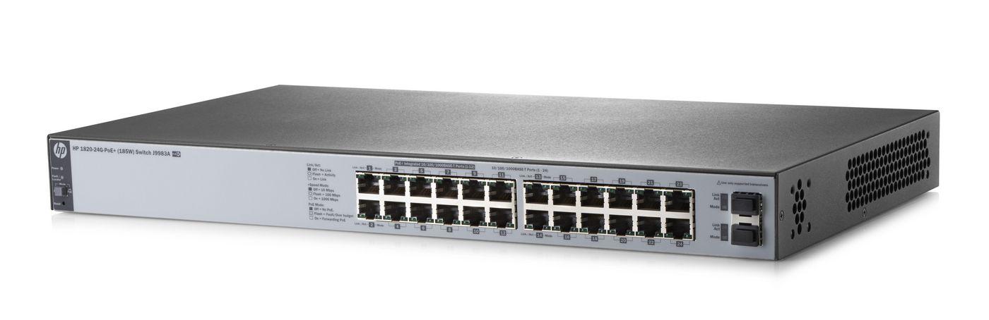 Switch HP 1820-24G-PoE (185 W).