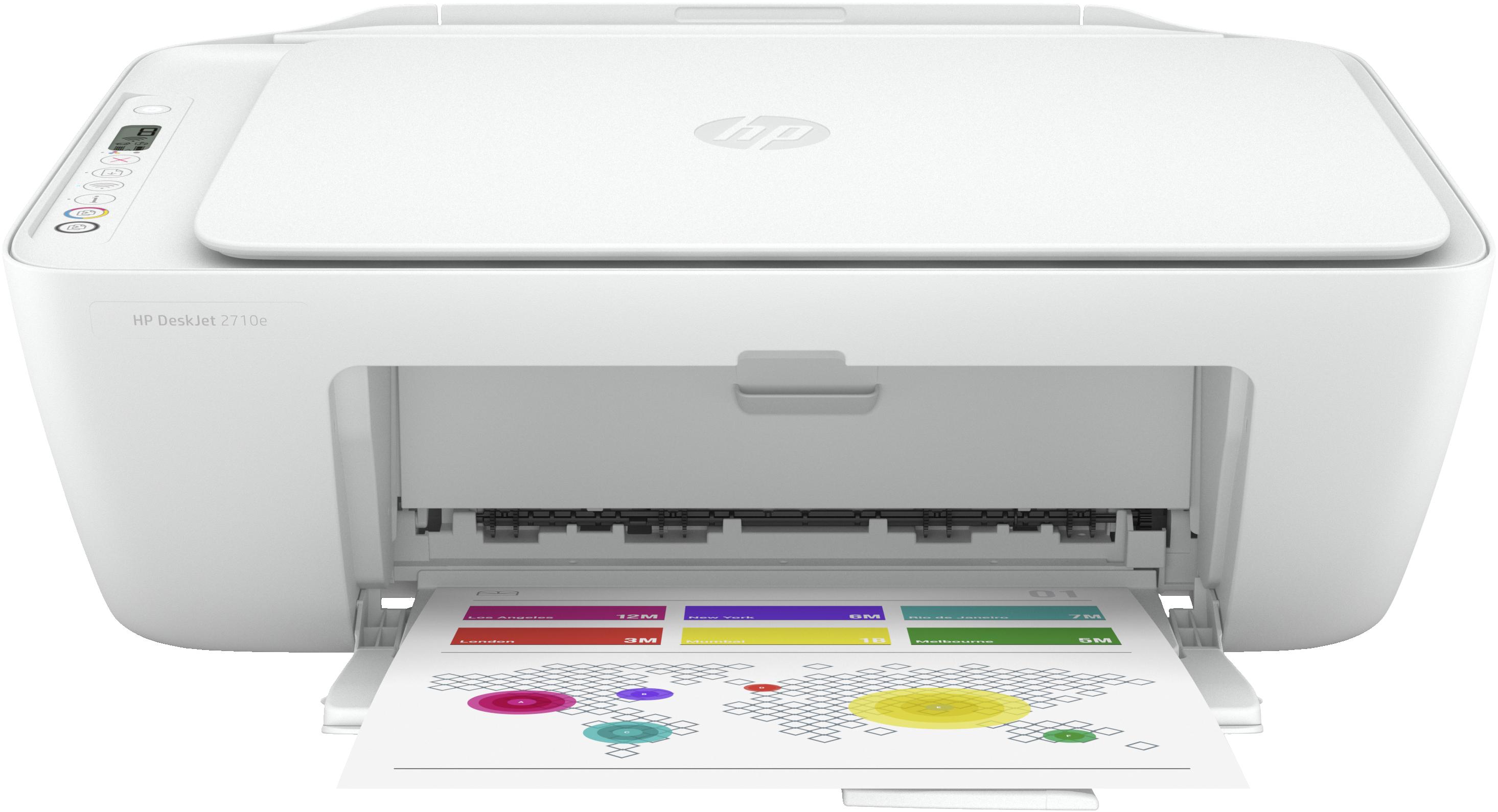 HP DeskJet Stampante multifunzione HP 2710e Colore Stampante per Casa Stampa copia scansione wireless HP idonea a HP Instant In