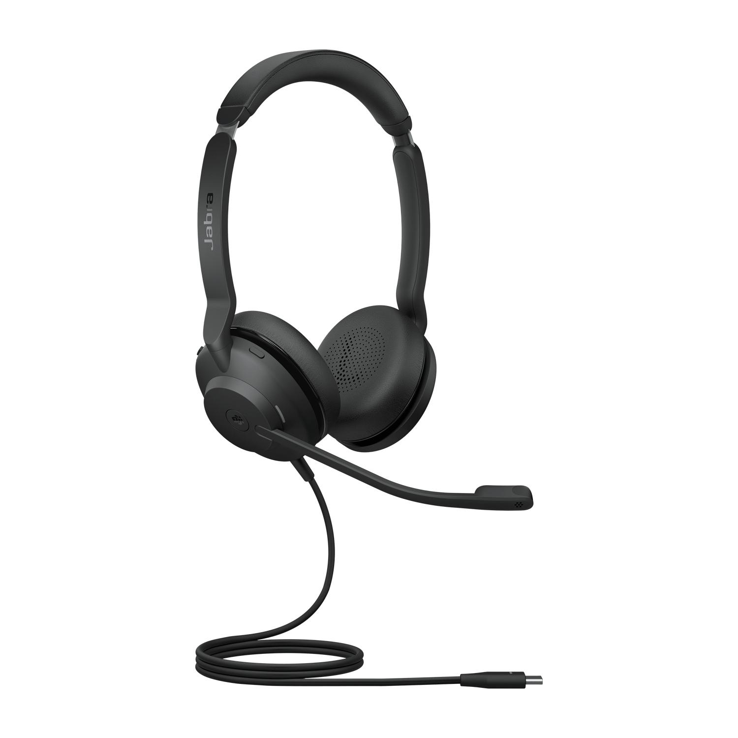 Jabra Evolve2 30, MS Stereo Auricolare Cablato A Padiglione Ufficio USB tipo-C Nero