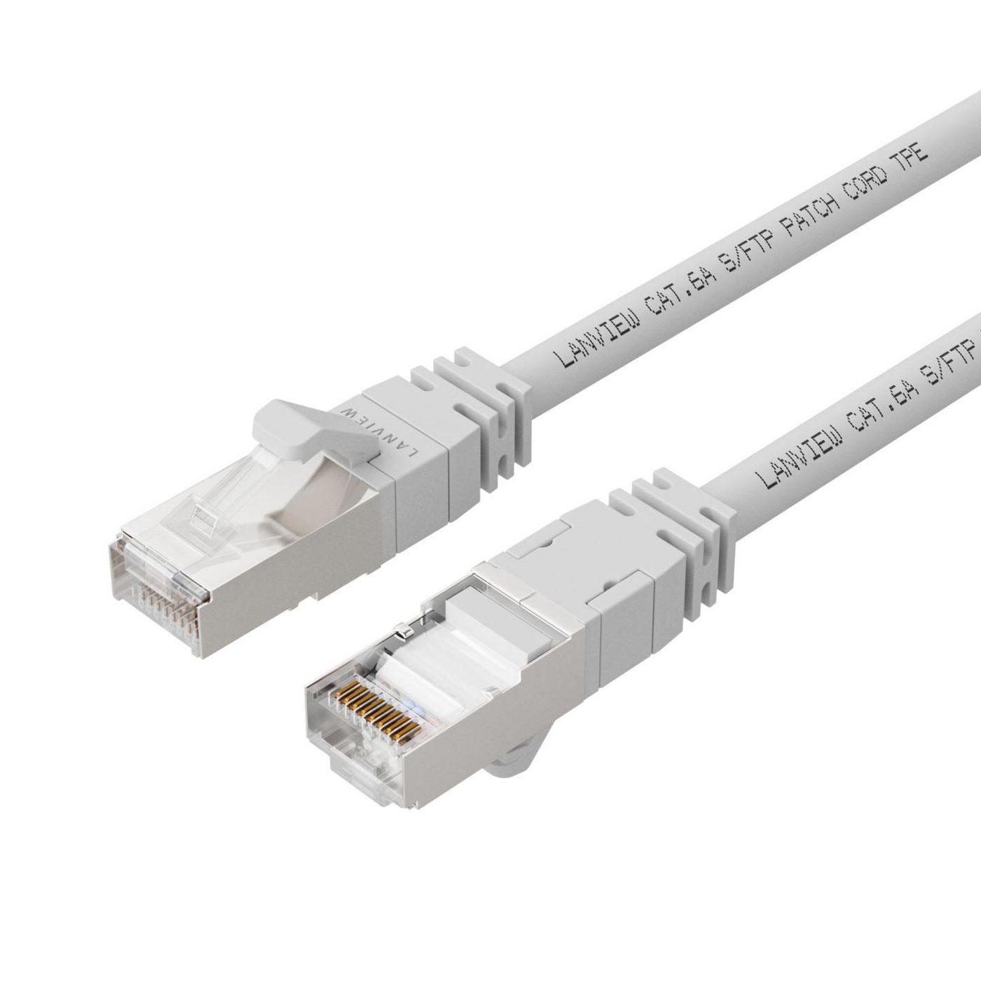 Lanview LV-SFTP6A0025W cavo di rete Bianco 0,25 m S/FTP [S-STP] (CAT6A S/FTP 0,25m White LSZH, - HIGH-FLEX - Warranty: 300M)