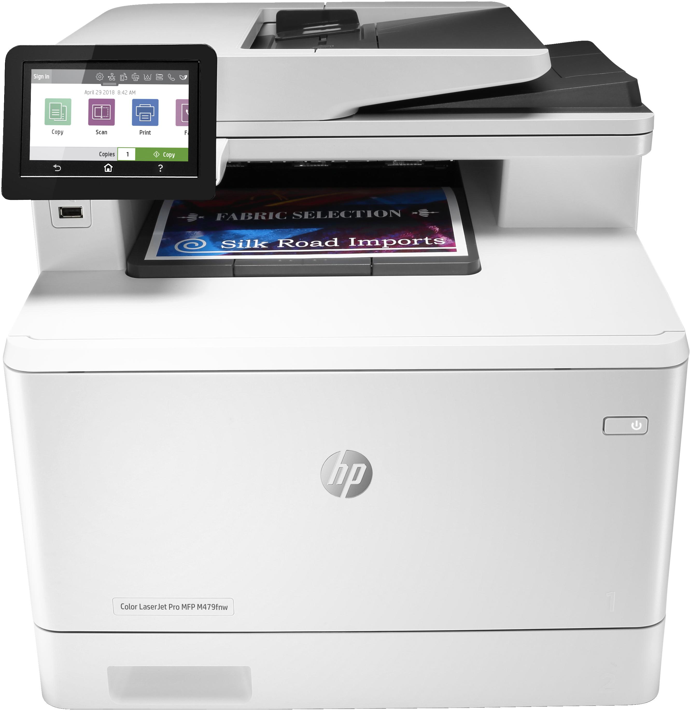 HP Color LaserJet Pro Stampante multifunzione M479fnw Stampa copia scansione fax e-mail Scansione verso e-mail/PDF ADF da 50 fo