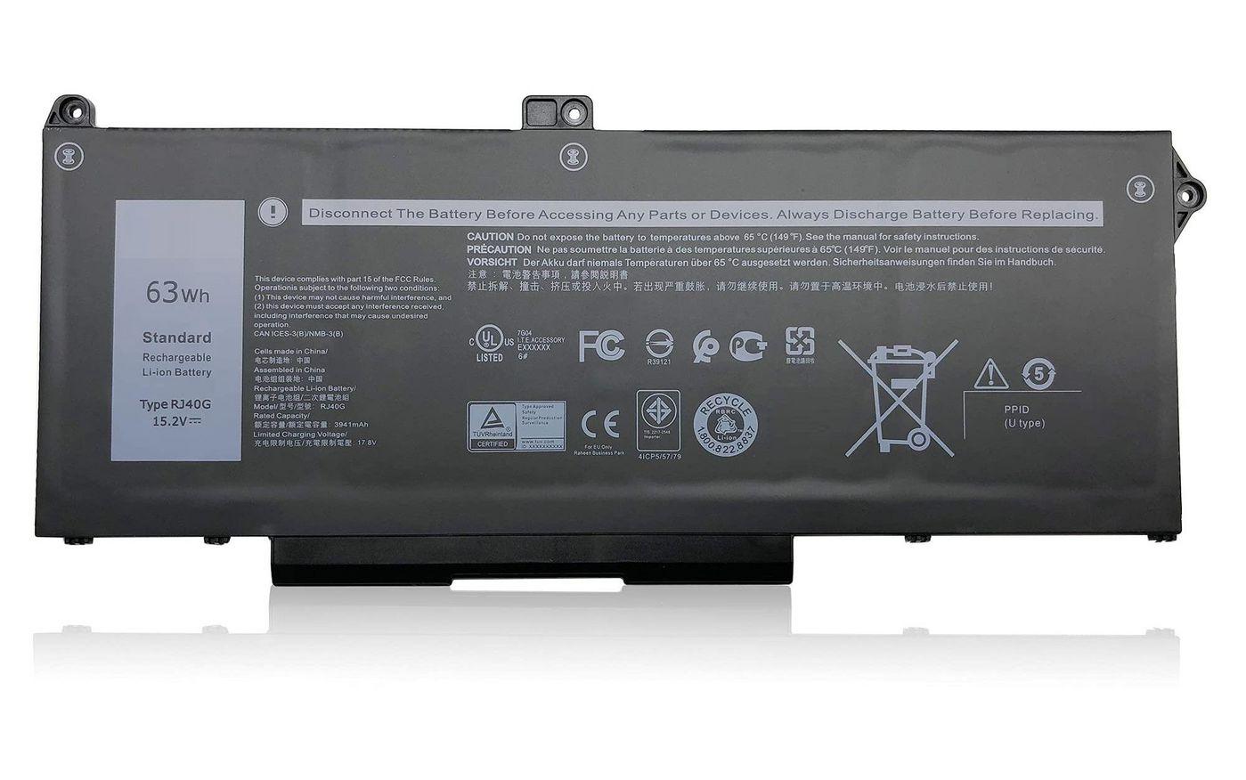 Laptop Battery for Dell 46Wh - Li-ion 15.2V 3000mAh Black, - 46Wh Li-ion 15.2V 3000mAh Black - Warranty: 12M