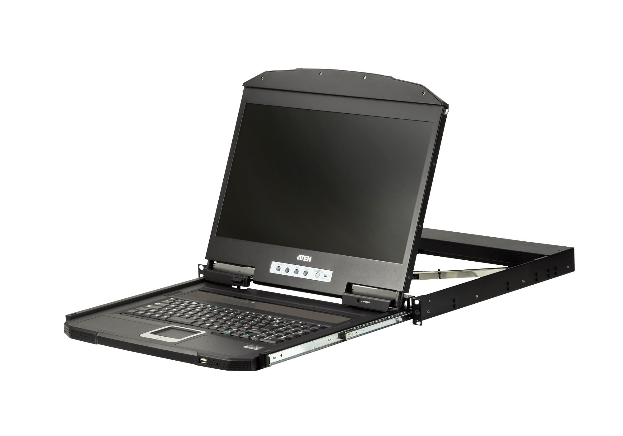 ATEN CL3100NX-ATA-EE console a rack 47 cm (18.5") 1366 x 768 Pixel Metallo, Plastica Nero 1U