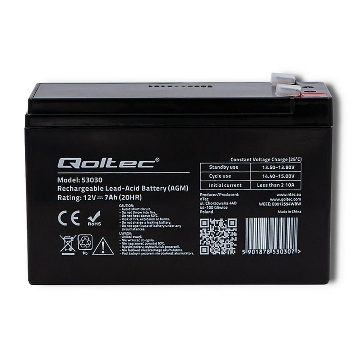 Batteria per Gruppo ContinuitÃ  UPS Qoltec 53031 9 Ah 12 V