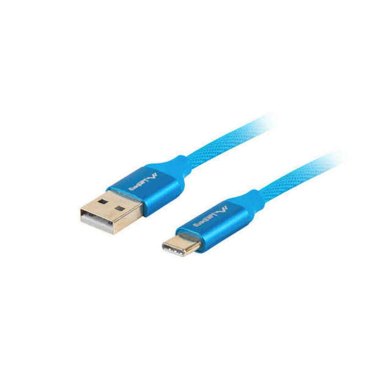 Cavo USB A con USB C Lanberg Quick Charge 3.0 Azzurro