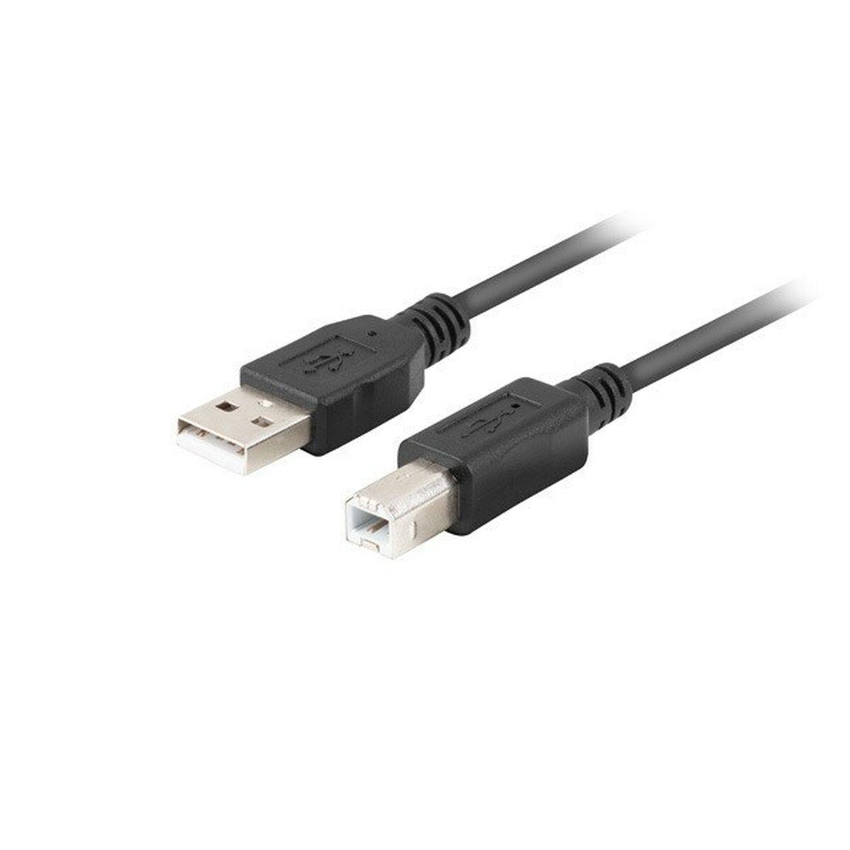 Cavo USB A con USB B Lanberg CA-USBA-15CU-0010-BK Nero 1 m