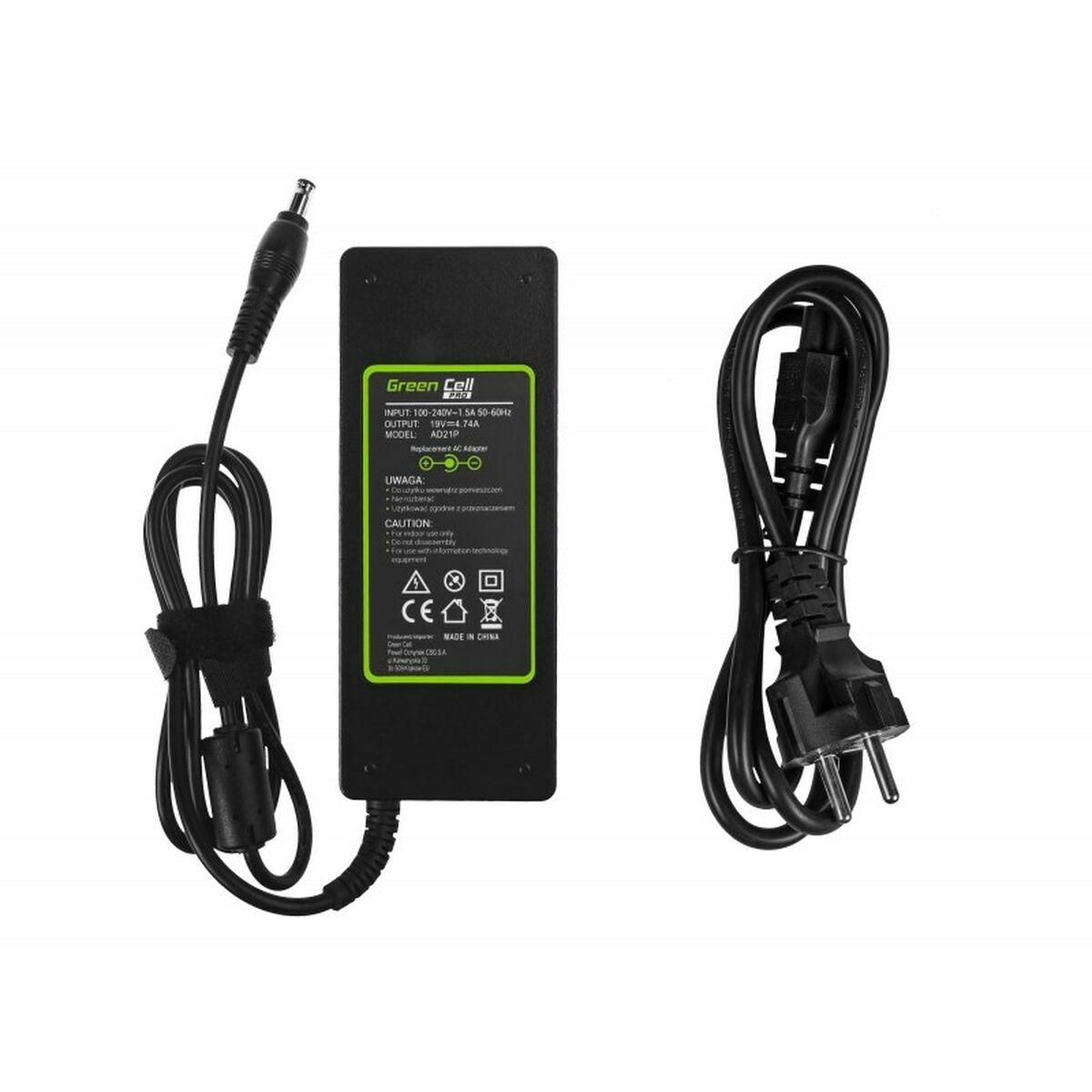 Green Cell Pro Charger for Samsung NP-P50 etc., 19V 4.74A 90W - Black