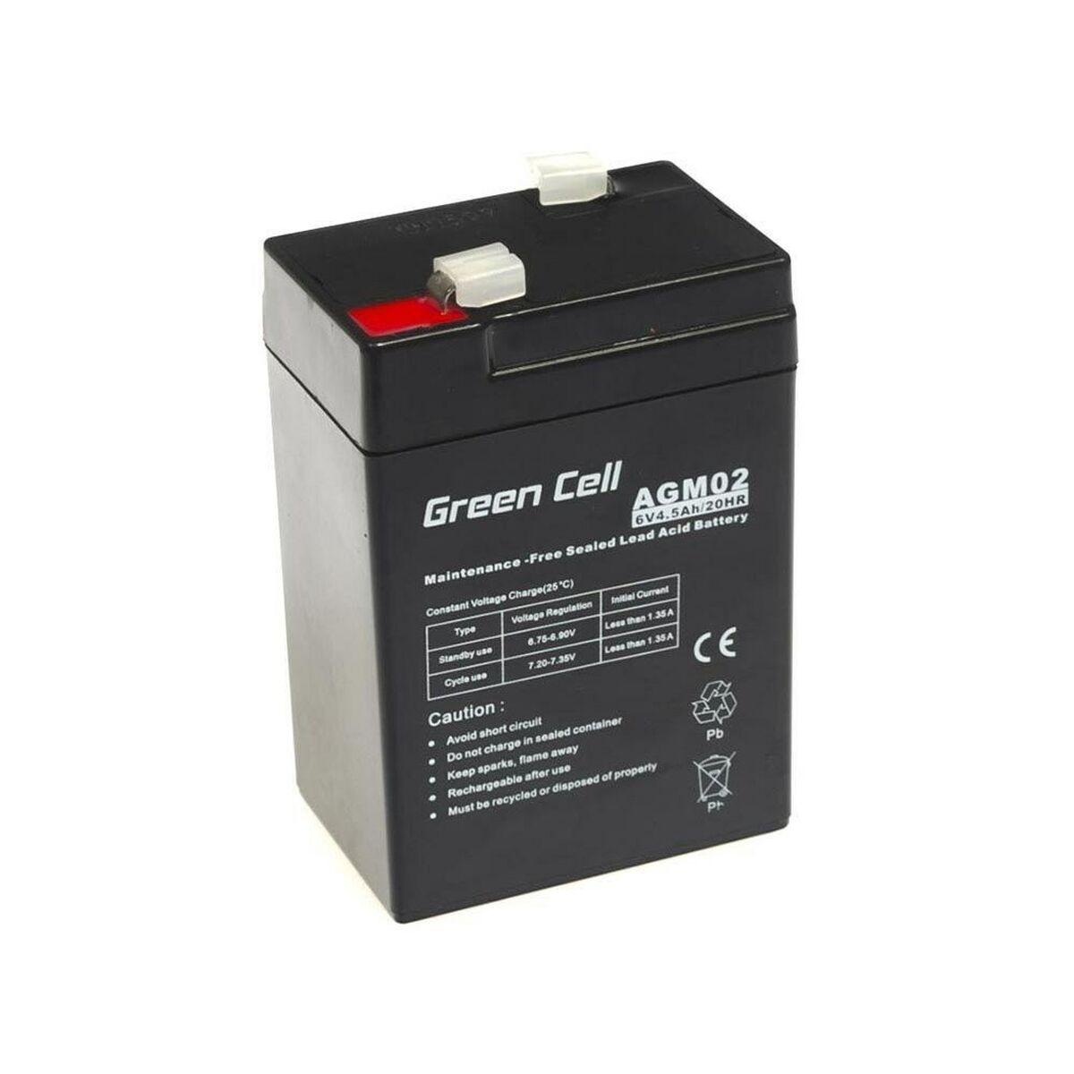 Green Cell AGM02 batteria UPS Acido piombo [VRLA] (Green Cell AGM VRLA 6V 4.5Ah maintenance-free battery for alarm system, cash