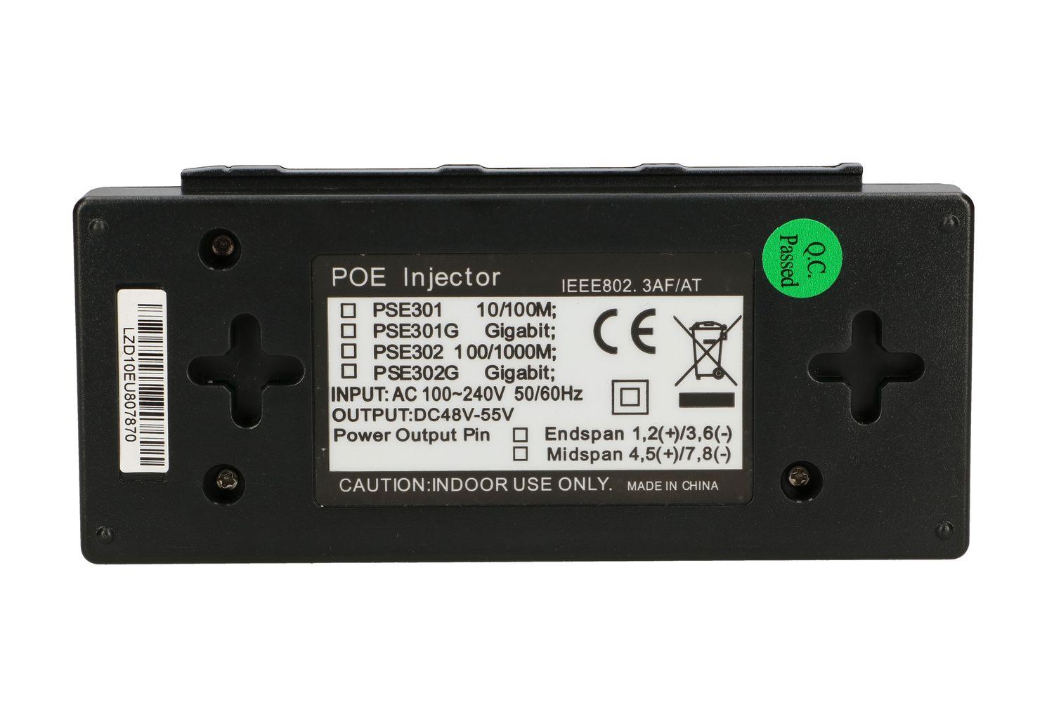 Extralink POE-48-48W | Alimentatore PoE | 48V,1A, 48W, Gigabit