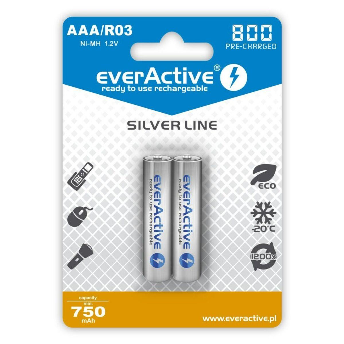 Batterie Ricaricabili EverActive EVHRL03-800 AAA R03 1,2 V 3.7 V (2 Unità )