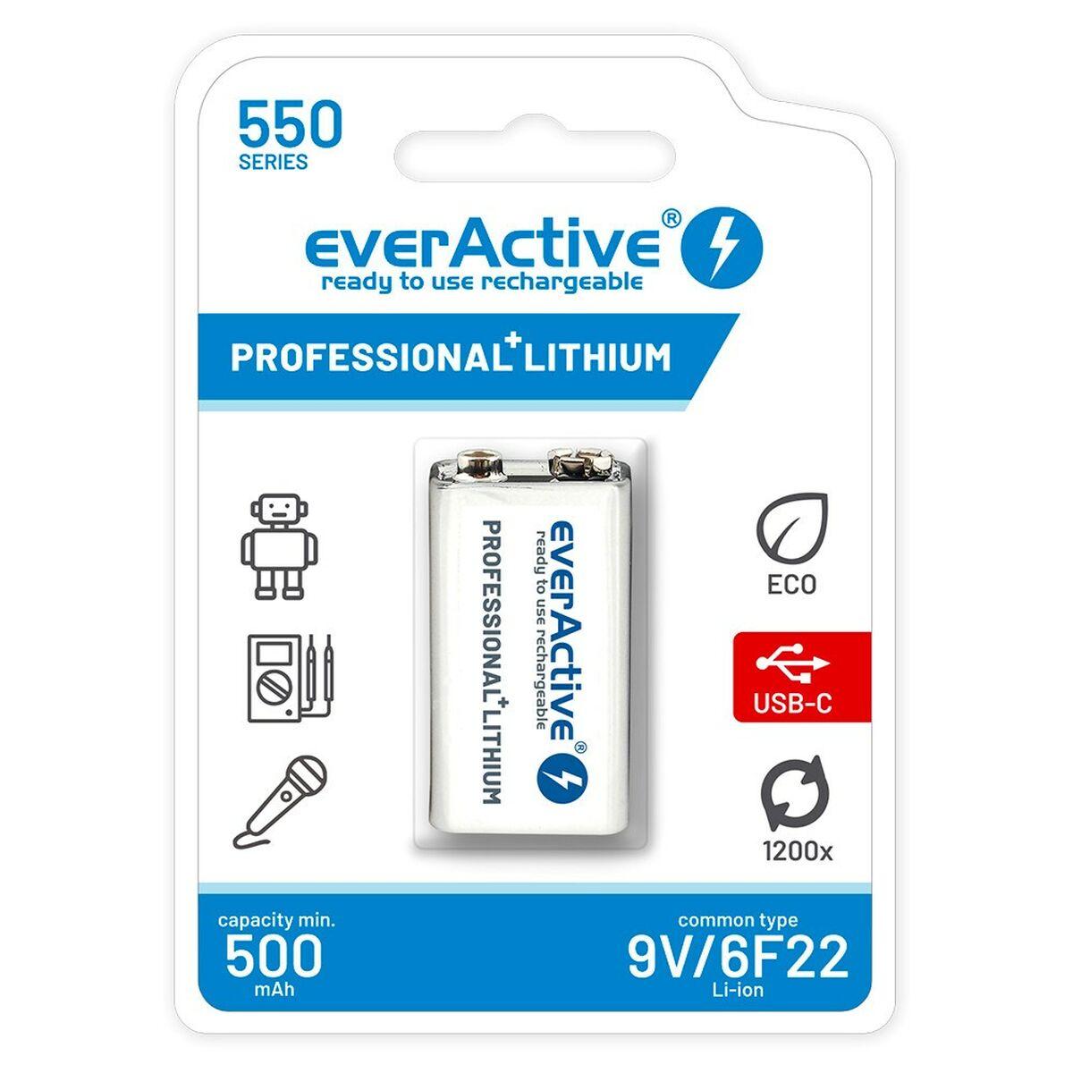 Batterie Ricaricabili EverActive EVHR22-550C 9 V