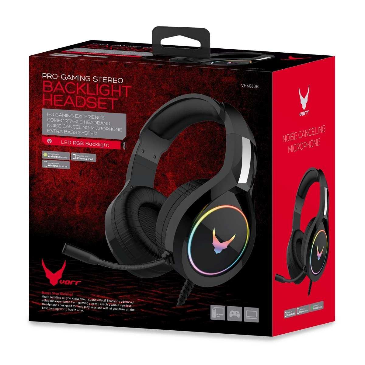 VARR CUFFIE GAMING RGB HI-FI STEREO CON MICROFONO BLACK VH6060