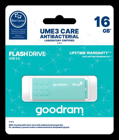 Pendrive GoodRAM 16GB UME3 CARE - ANTIBATTERICA - USB 3.0