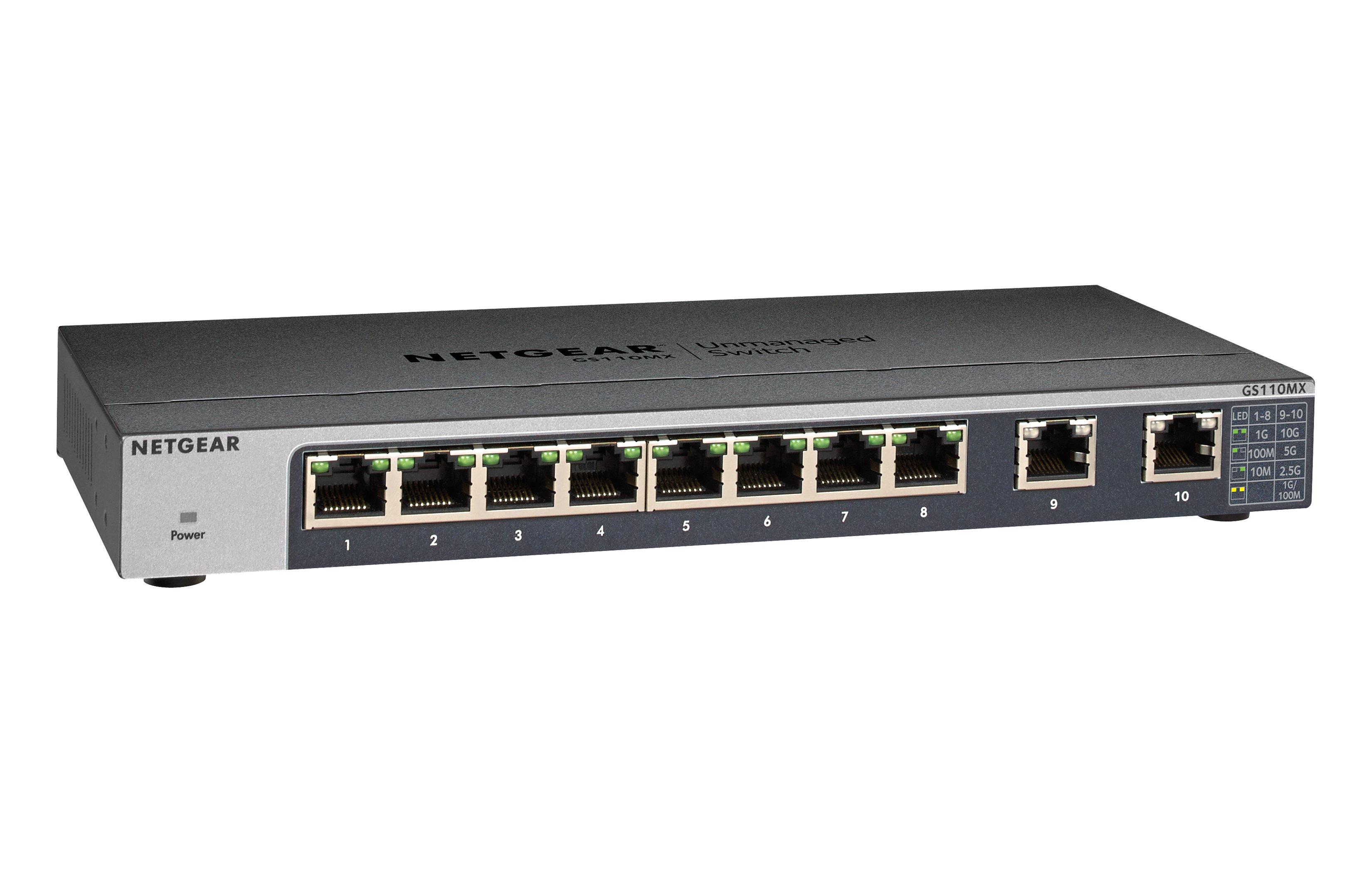 SWITCH 8P GIGABIT+2P GIGABIT UPLINK 10/100MBPS E 1/2.5/5/10GBPS