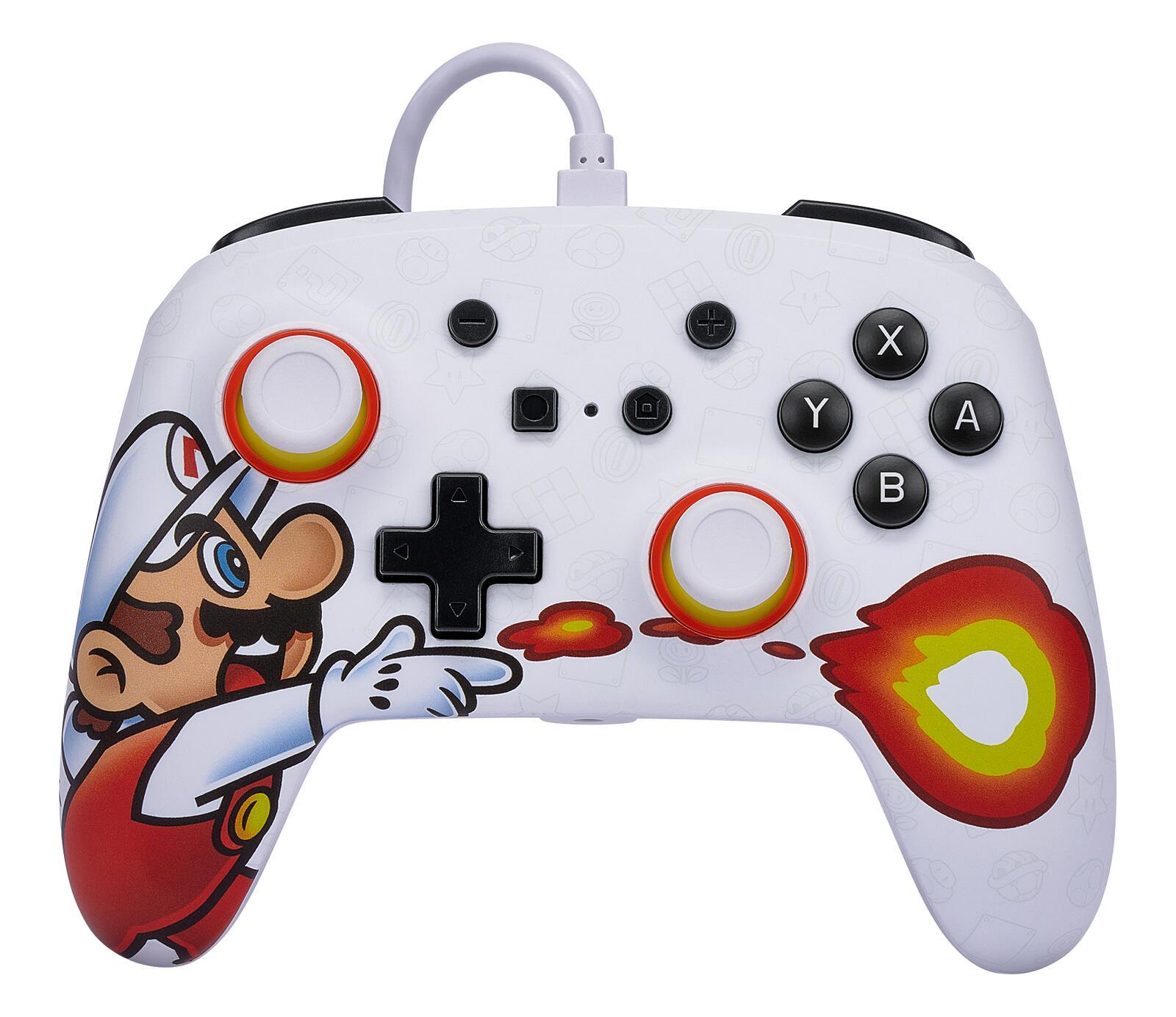 Controller PowerA per Nintendo Switch (Wired, Mario Fireball, ufficialmente autorizzato)