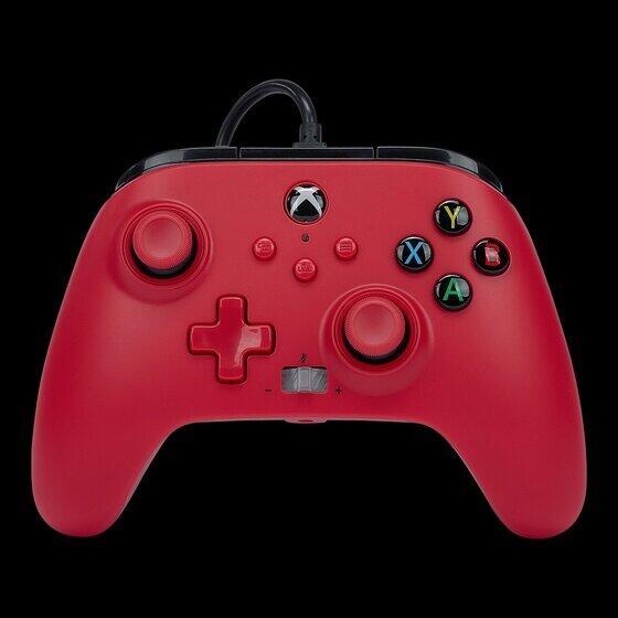 Controller cablato migliorato PowerA per Xbox Series XS (Artisan Red, ufficialmente autorizzato)