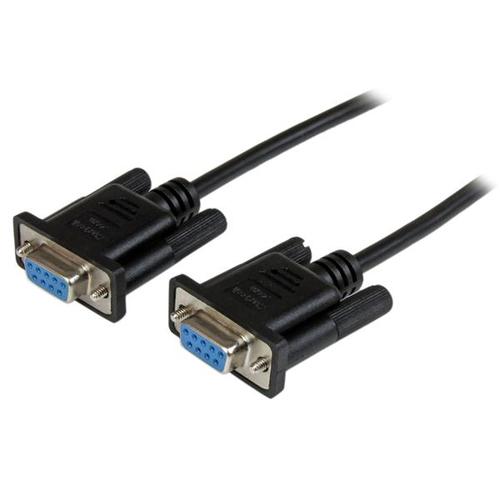 StarTech.com Cavo Seriale RS232 / DB9 Null Modem da 2m - nero Femmina/Femmina