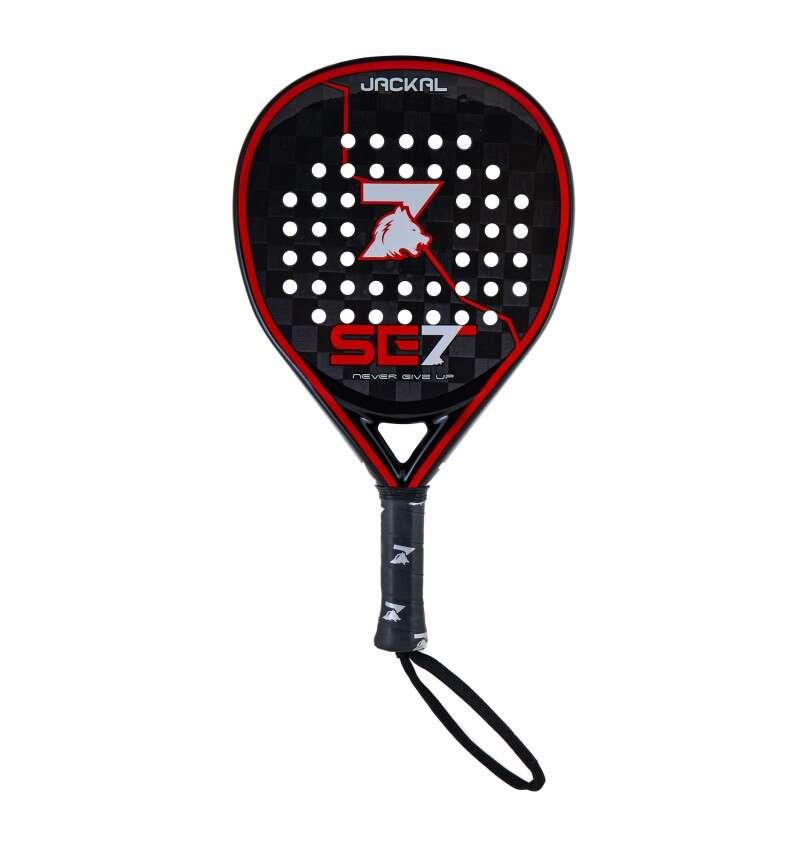 Set di racchette da padel Jackal - Forma a goccia - Telaio 100% carbonio - Faccia 100% carbonio 18K - Nucleo in gomma Eva Soft