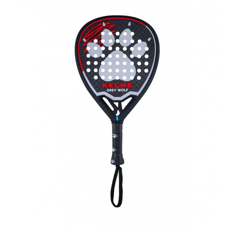 Racchetta da padel Kelme Grey Wolf - Forma ibrida a goccia - Telaio e faccia in carbonio al 100% - Nucleo in Eva extra duro